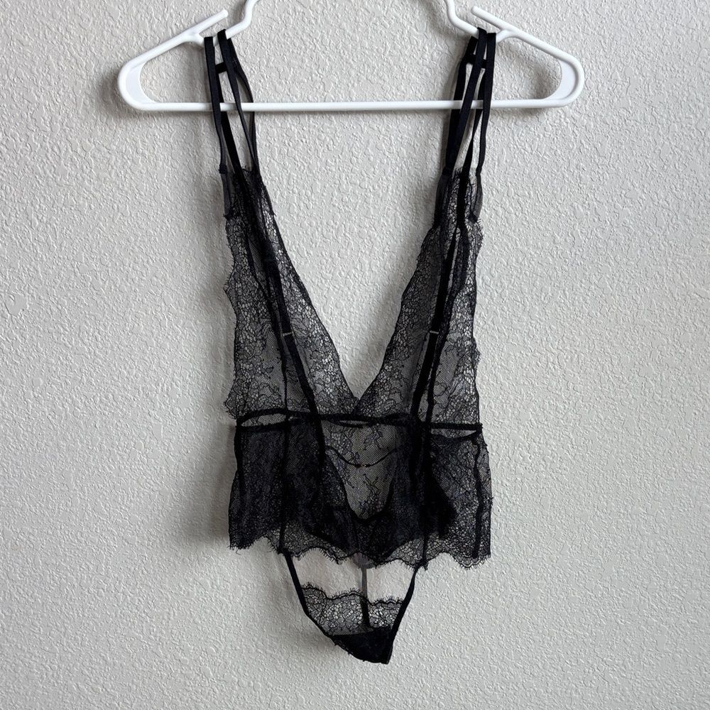 Victoria's Secret Black Lace Teddy size Small